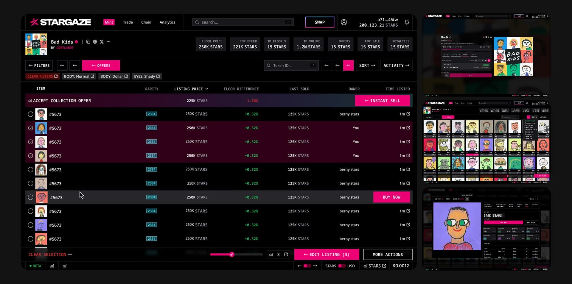 Stargaze UI