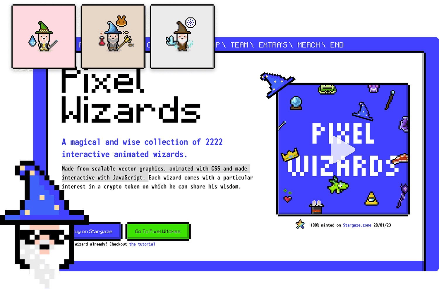Pixel Wizards — the concept, detail 1